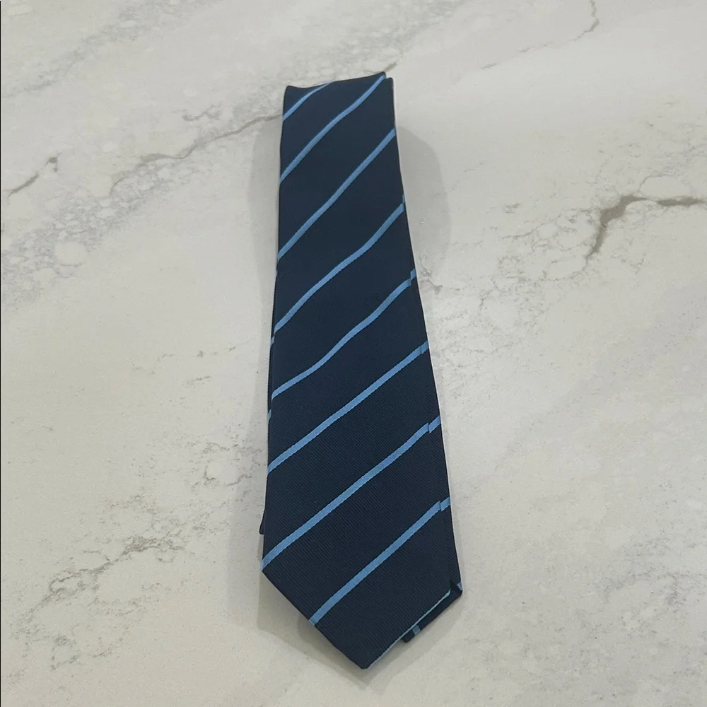The Children's Place Dark Blue Tie with Light Blue Stripes